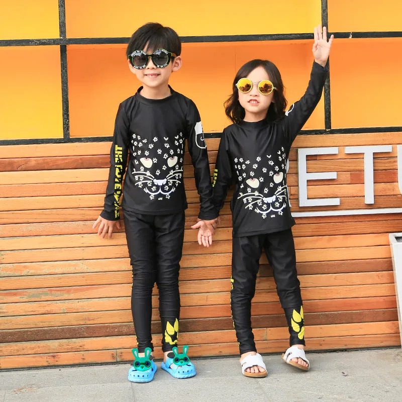 Sea Betty Children Swimwear For Girls Boys Swimsuit Child Beach Wear Long-sleeved pants Brother &amp Sister set | Спорт и