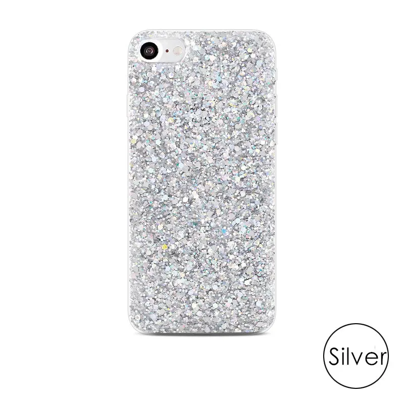 Silver Чехол Celular Estojo для huawei P30 Nova 4 Honor 10 mate 20X P Smart, блестящий чехол для SamSung Galaxy S10 Lite Plus A7 - Цвет: Silver