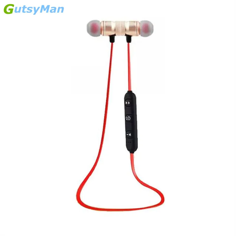 GutsyMan Bluetooth беспроводные наушники спортивные стерео магнитные с микрофоном