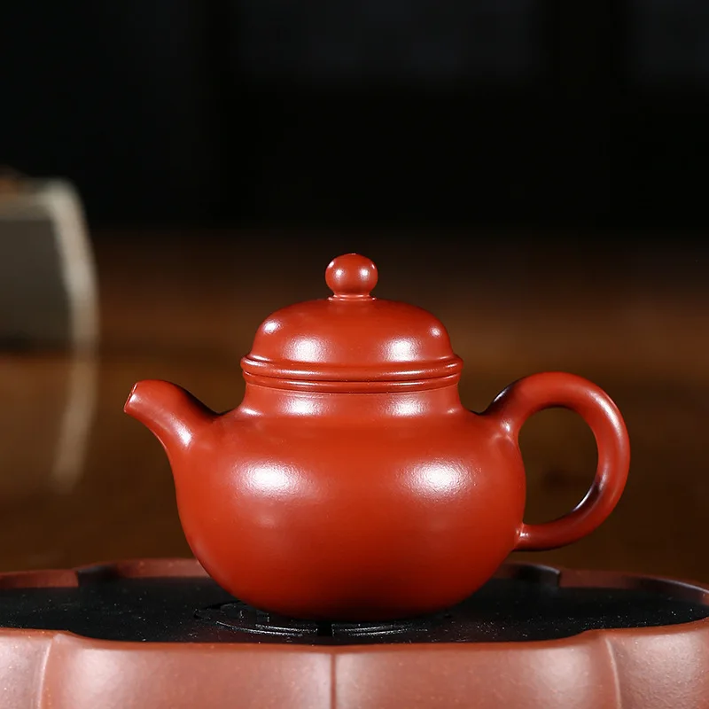 

Yixing recommended authentic masters all hand undressed ore dahongpao Duo ball pot of kung fu tea tea set
