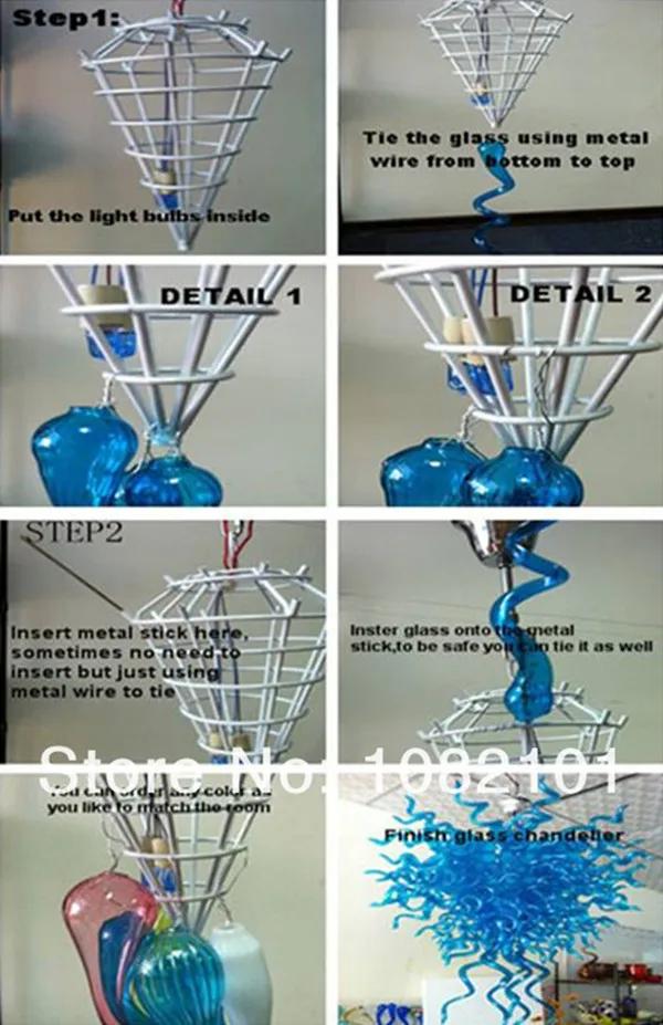 

Modern Art Glass Style Chandelier