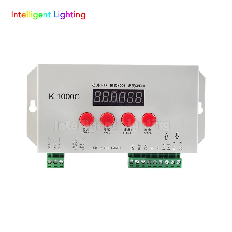 K-1000C для WS2801 WS2811 WS2812B LPD6803 APA102 Светодиодная лента 2048 пикселей постоянного тока 5 ~ 24