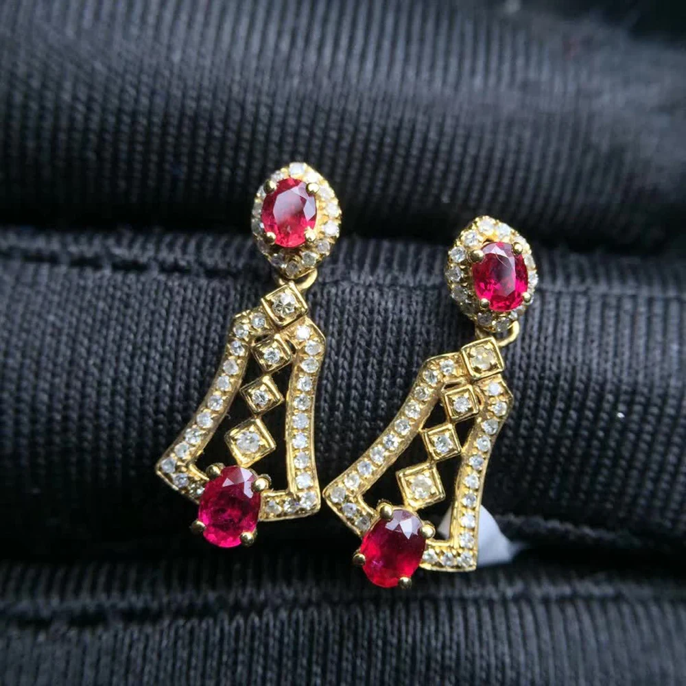 

factory wholesale SGARIT brand new fashion 18k real gold Amethyst natural gemstone Imbue Diamond stud earrings jewelry