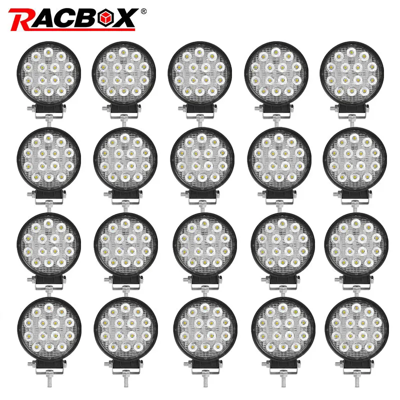 RACBOX 4-дюймовый 42 Вт 12В 24В Автомобильный светодиодный рабочий свет лампа прожектор