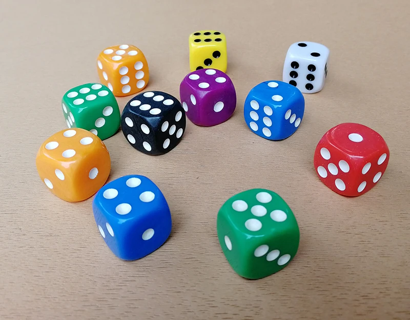 30PCS/Lot Solid Color Dices Set Drinking Dice 16MM Acrylic Boardgame Dices Gambling Cubes Dados 6 Caras Club Party Accessories