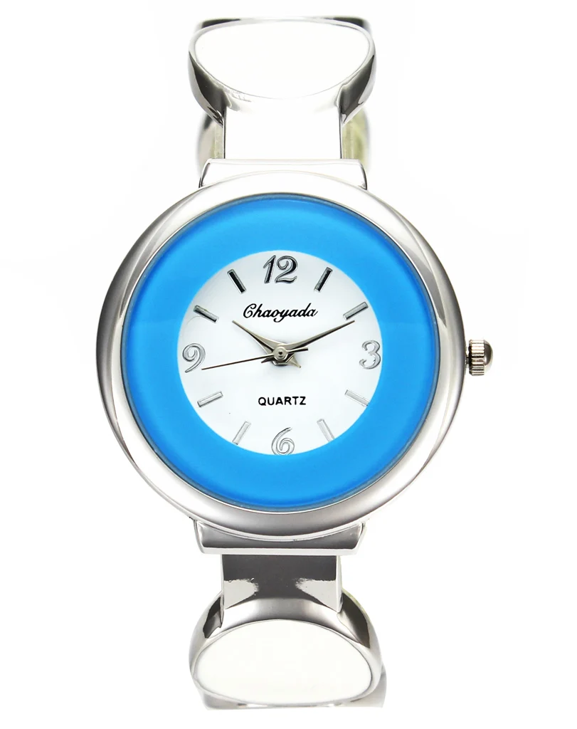 Женская Мода Шарм Бесконечность манжеты простой браслет Часы женские 5 цветов