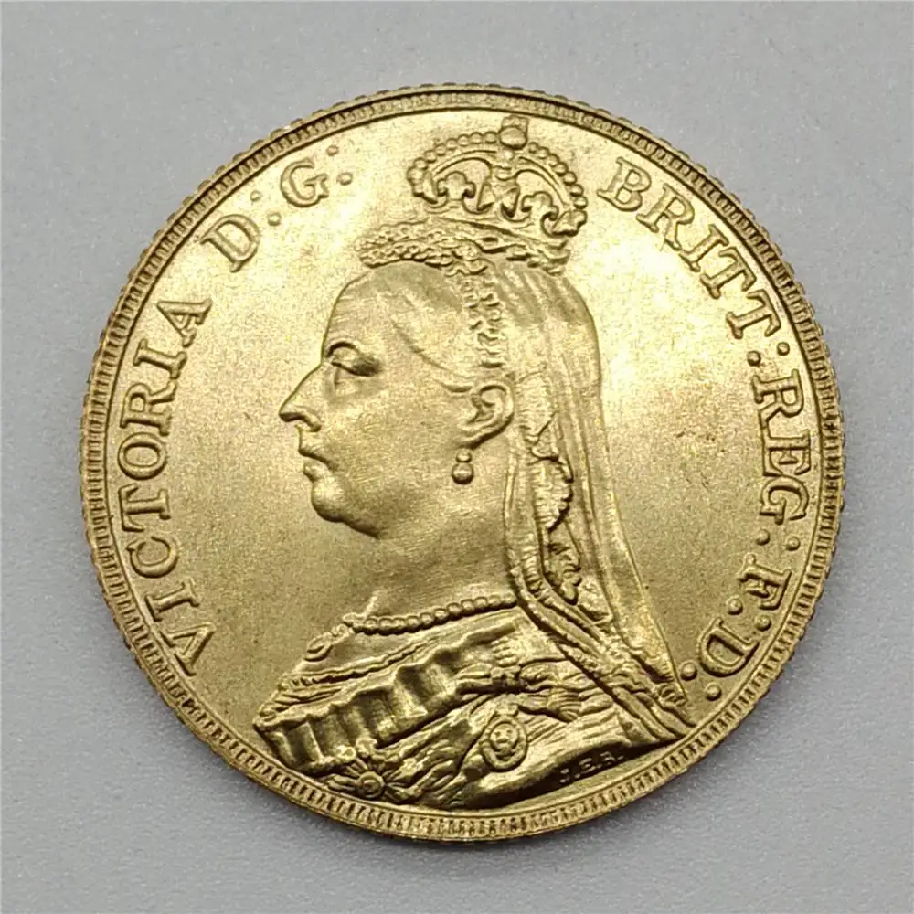 1889 королева Великобритании монеты Виктории рыцарь Верховная латунь
