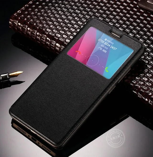 Роскошный защитный кожаный чехол с окошком для Highscreen Power Five книжка Pro|case flip|flip