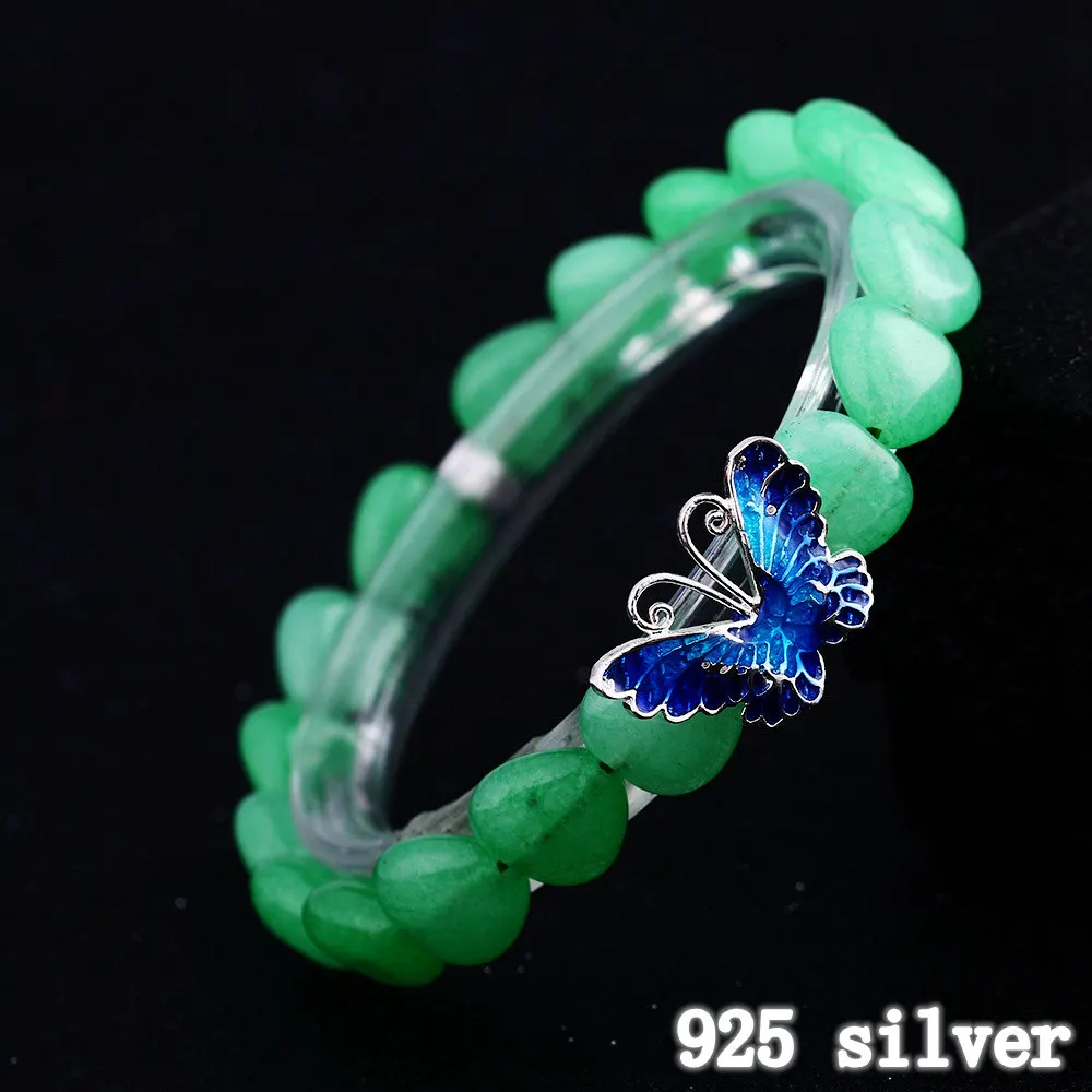 Женский браслет с бабочкой Yumten Chalcedony серебро 925 пробы ювелирное изделие Паракорд
