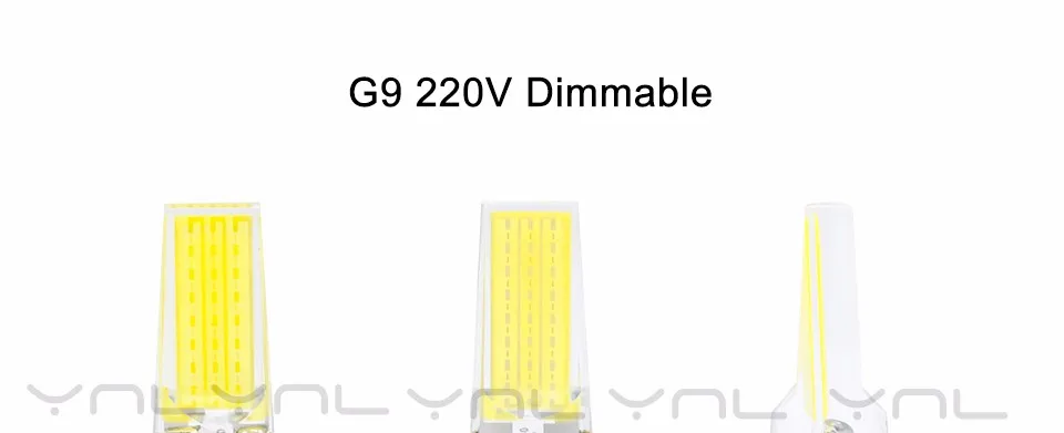 YNL G9 COB светодиодный светильник AC220V 3 Вт G9 светодиодный Кристалл силиконовый 360 Угол луча лампы заменить 30 Вт галогенные лампы прожектор люстра