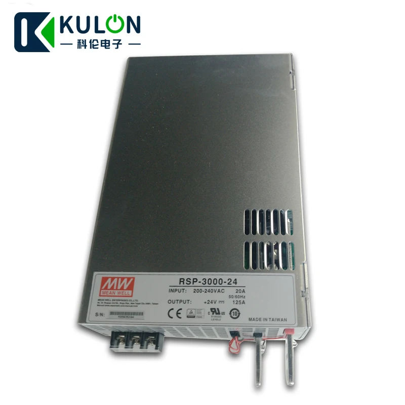 Оригинальный MEAN WELL RSP 3000 24 3000W 125A 24V ac/dc источник питания meanwell с функцией PFC для