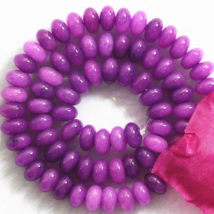 

17 Style Multicolor Natural Stone Abacus ChalCedony Jades 5x8mm Rondelle Loose Beads Jewelry Making 15inch B165