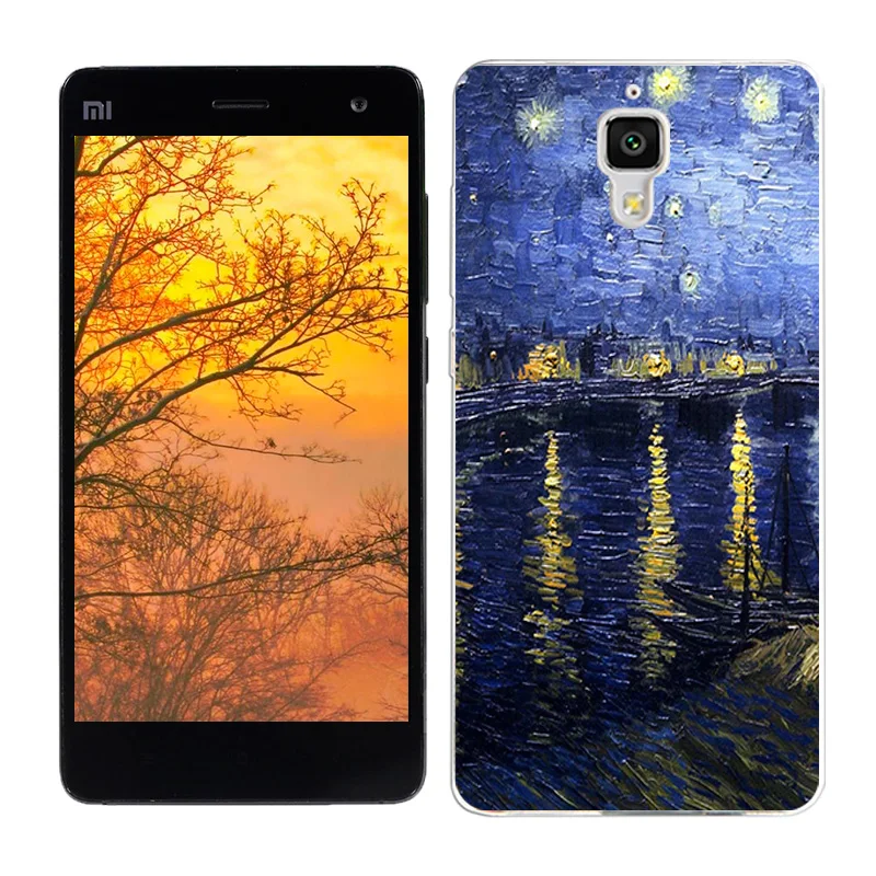 Мягкий силиконовый чехол для Xiaomi mi 4, чехол s, чехол для Xiaomi mi 4, чехол с пейзажем, ТПУ, чехол для телефона Xiao mi M4