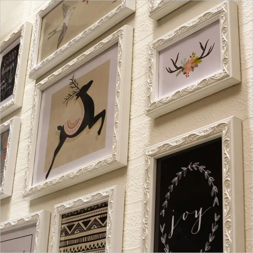 Фото рамка из дерева винтажная фоторамка набор для настенных фотографий