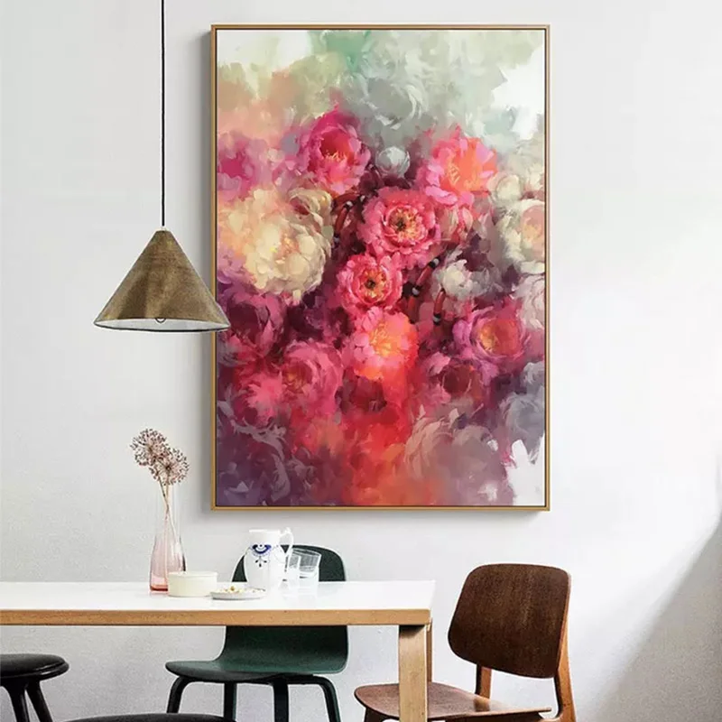 GOODECOR абстрактный холст искусство стен розы для гостиной картина без