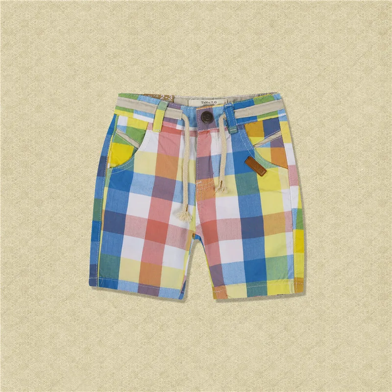 Ребенок плед шорты высокое качество мальчики одежда младенца детей брюки для