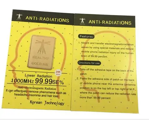 

Factory wholesale gold EMF mobile phone anti radiation sticker anti radiation chip Scalar Shield Energy Sticker 10pcslot