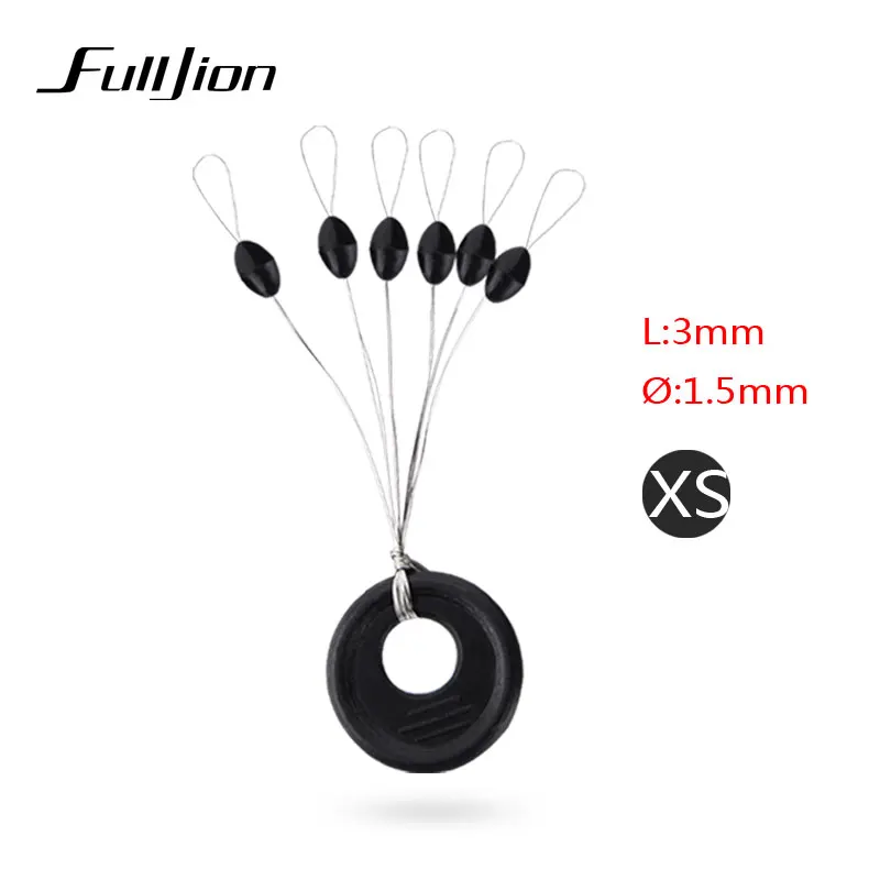 01 Fulljion 50 шт./лот поплавок Поплавковый СОЕДИНИТЕЛЬ 6 в 1 Размер XS/S/M/L черная резиновая овальная пробка рыболовные снасти аксессуары - Цвет: 01