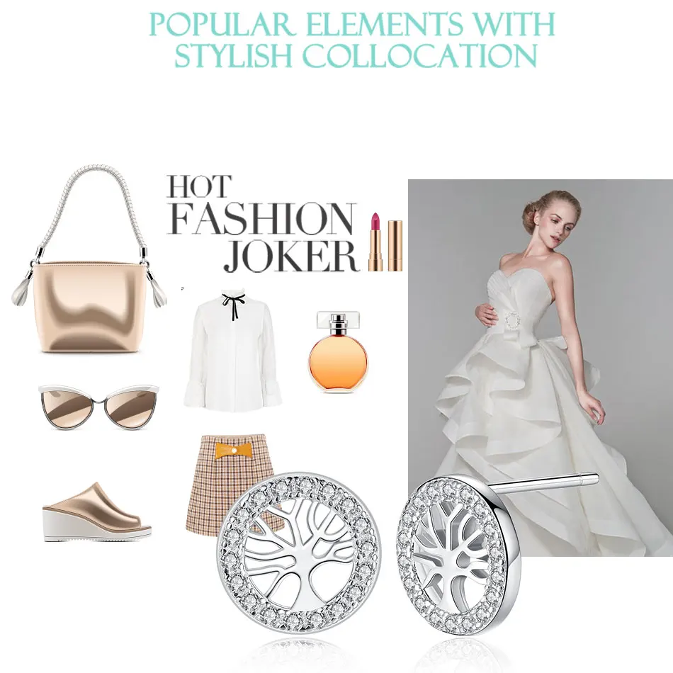 Женские серьги-гвоздики из серебра 925 пробы с фианитами | Украшения и аксессуары