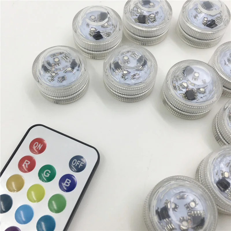 10X SMD3528 подводные светодиодные лампы RGB подводный ночник Свадебный чай огни ваза