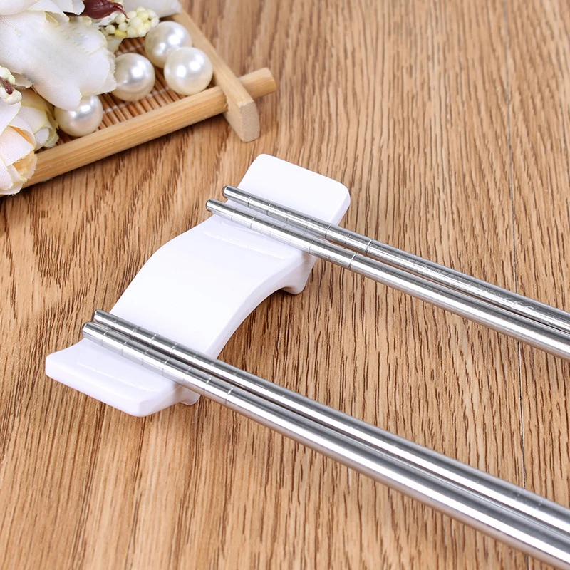 CTREE 2 Pairs Food Sticks Stainless Steel Chopsticks Engraving High Quality Anti-Scalding Reusable Tableware C801 | Дом и сад