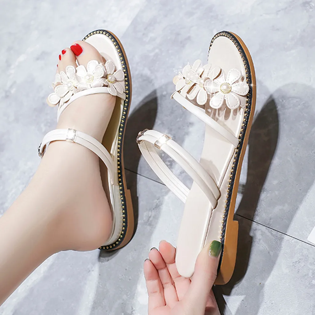 2019 г. женские шлепанцы на платформе милые тапочки с жемчугом модные для женщин