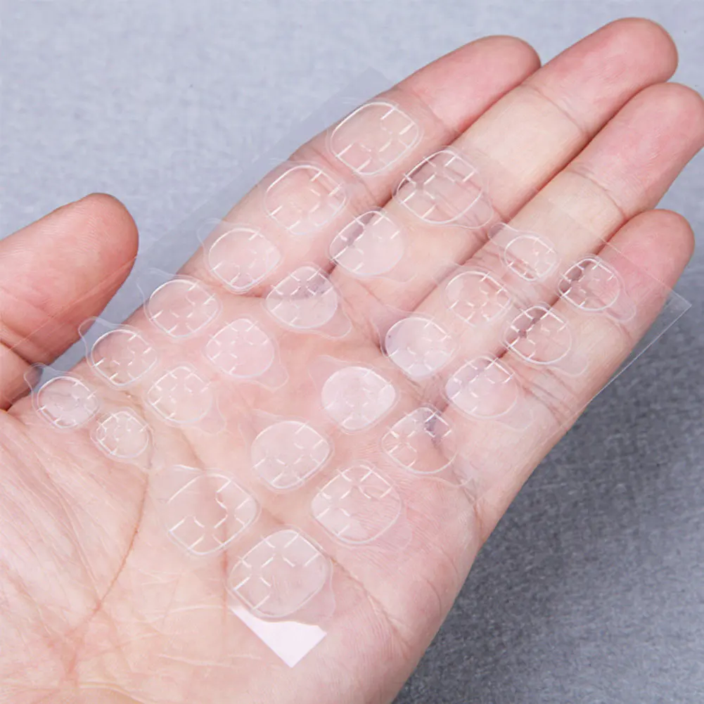 24pcs/sheet Double-side Adhesive Nail Glue Fake Tool Transparent Tape Sticker Tips Nails Art False | Красота и здоровье