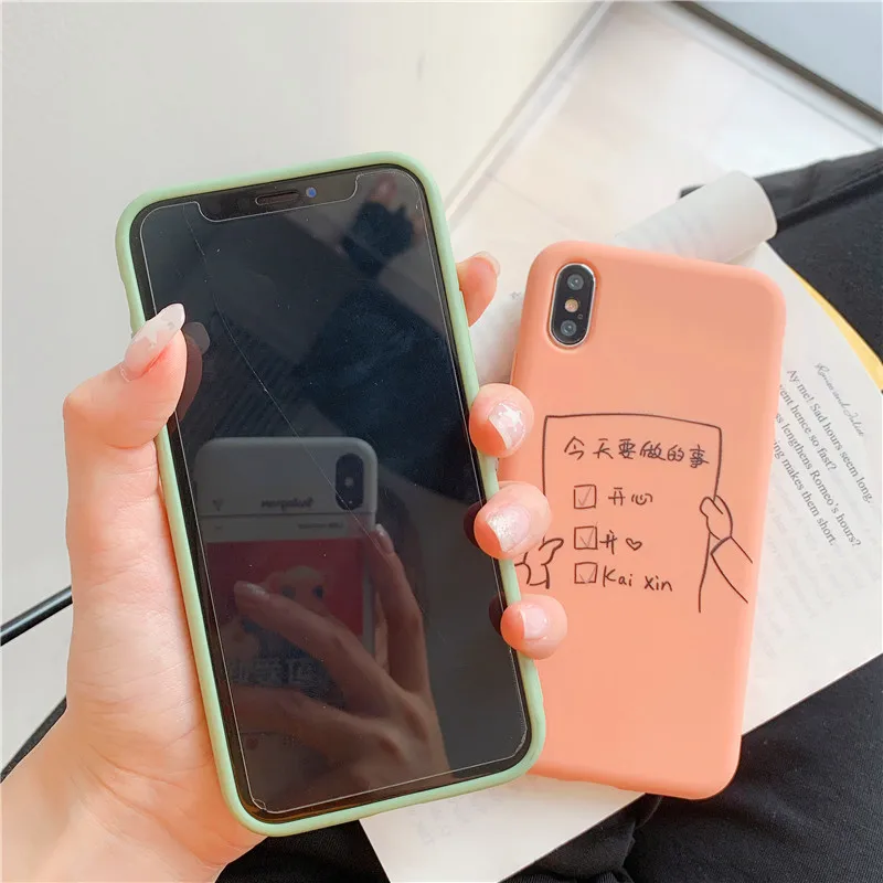 Things to do today happy phone case For iPhone 6 6s 7 8 Plus X XR XS Max cover Soft silicon TPU plus Cover |