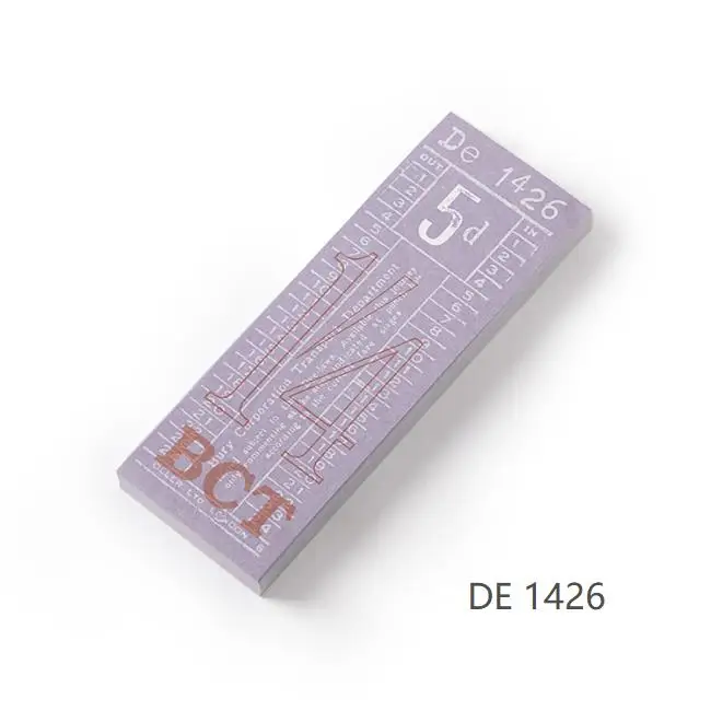 DE 1426 100 шт \ Набор Винтажный Британский билетный цветной ретро DIY планировщик может записывать записные книжки канцелярские тетради полосы сообщений - Цвет: DE 1426