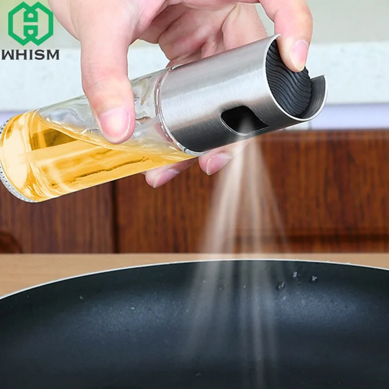 WHISM стеклянная бутылка распылитель оливкового масла из нержавеющей стали