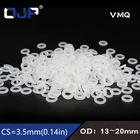 Белое Силиконовое кольцо, 10 шт.лот, Силиконовое уплотнительное кольцо VMQ, резиновое уплотнительное кольцо, толщина 3,5 мм, OD13151720 мм, прокладка масляных колец, шайба