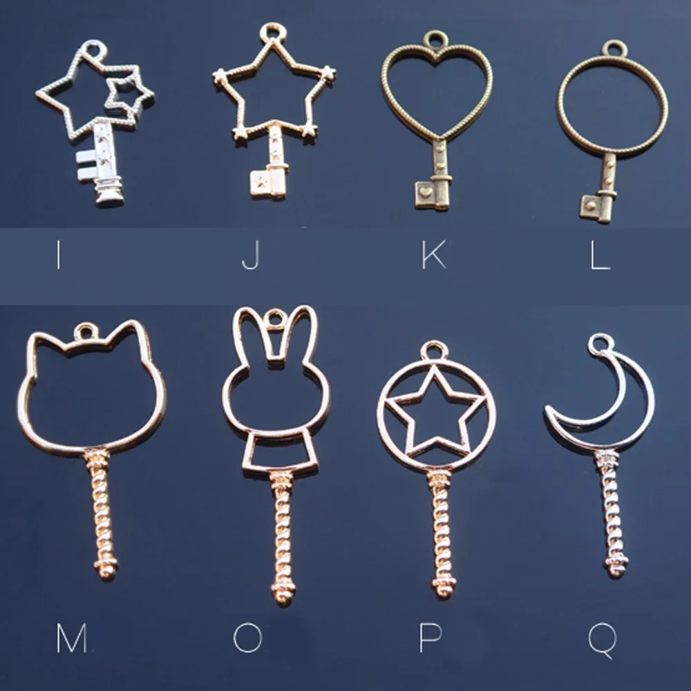 1 шт. металлическая рамка подвеска в виде Луны сердца|diy jewelry findings|jewelry findingsmetal bezel |