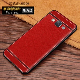 Красный Чехол для samsung galaxy A5 Duos A5000 SM-A5000 Funda 5," мягкий черный силиконовый чехол для samsung galaxy A5 A500 F SM-A500F чехлы - Цвет: Красный