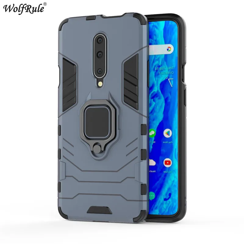 NavyBlue Для Oneplus 7 Pro Чехол для Oneplus 7 7T Pro 6T телефон бампер кольцо держатель Броня защитный задний Чехол для телефона для Oneplus 7 Pro Чехол - Цвет: NavyBlue