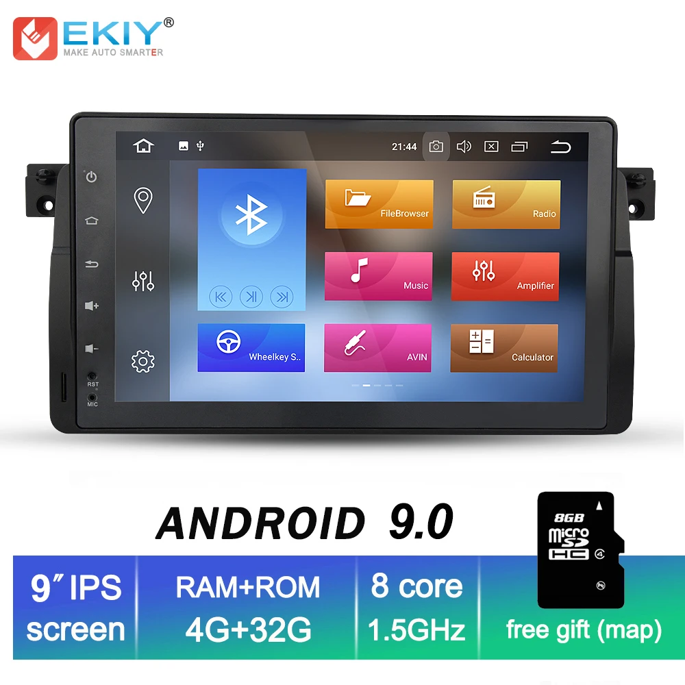 EKIY 9 ''ips 1 Din Android 0 автомобильный мультимедийный плеер авторадио для BMW E46 M3 gps