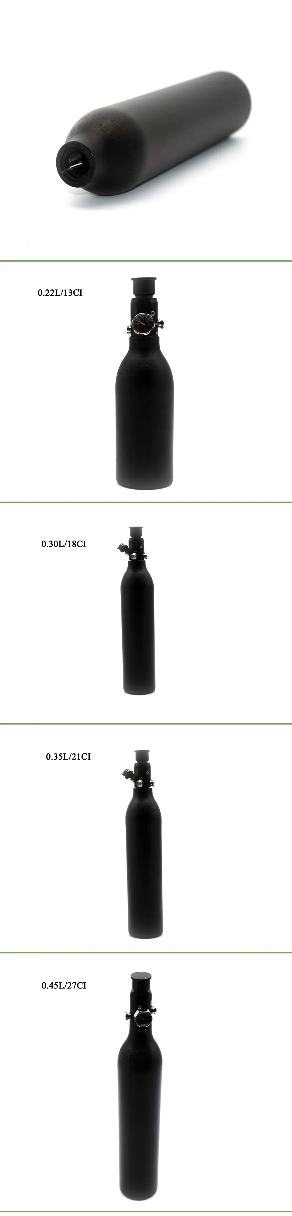 PCP AIRFORCE HPA бак алюминиевые цилиндры 300 бар/4500PSI M18X1.5