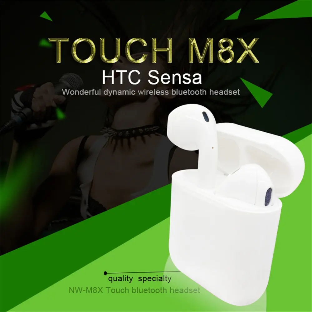 M8X TWS беспроводной Bluetooth 5 0 наушники Handsfree Наушники стерео мини сенсорный ключ