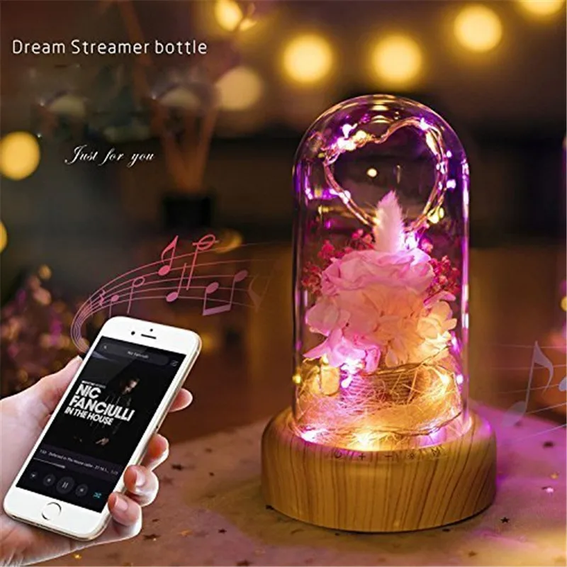 AMTERBEST мечта Streamer бутылка цветок Портативный Беспроводной Bluetooth Динамик для