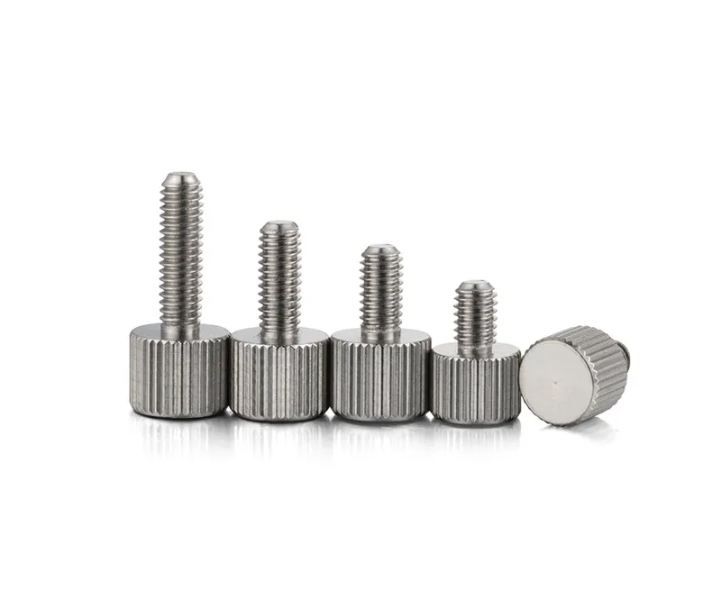 6 шт. винты M2 из нержавеющей стали с круглой ручкой накатанной головкой одной