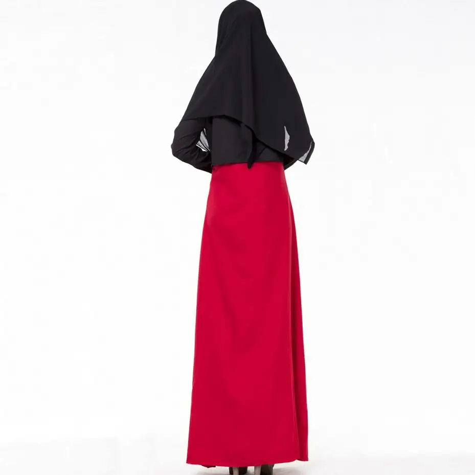 Мусульманское Стиль женская одежда новое поступление 2017 хлопок макси платье с