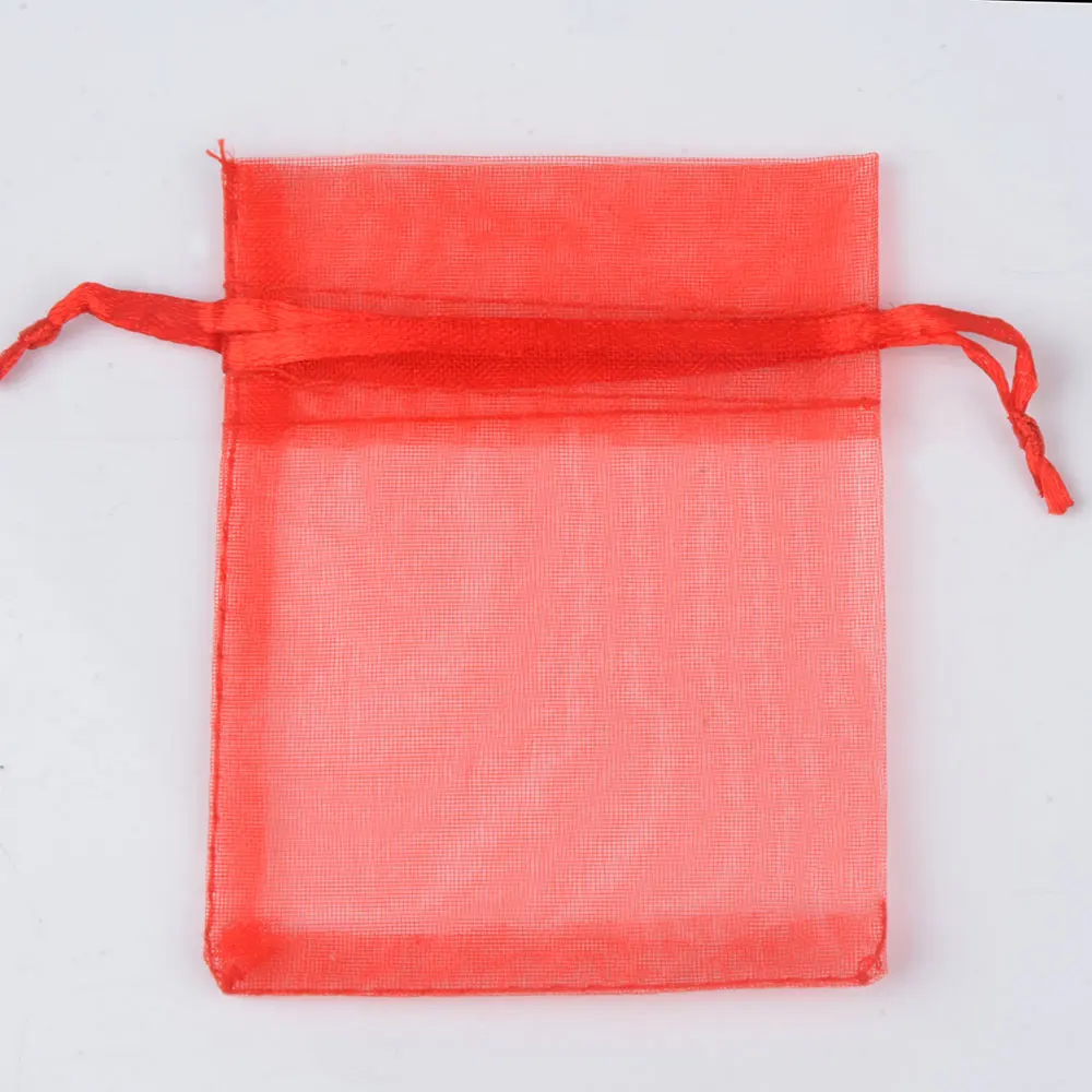 No.19 Red 100 шт./пакет 30*40 см, 35x50 см органза сумки белый бледно-розового и фиолетового цветов синий золотой подарок сумки и чехлы - Цвет: No.19 Red