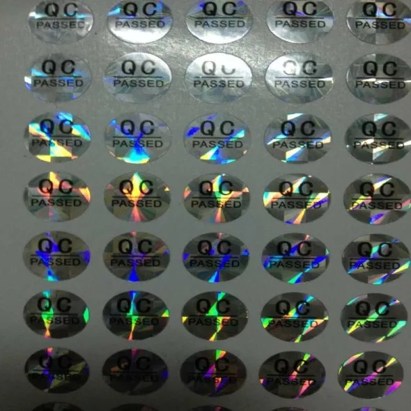 Free Shipping  10mm QC Labels Hologram Stickers for Product Identification Adhesive 5000pcs/Lot