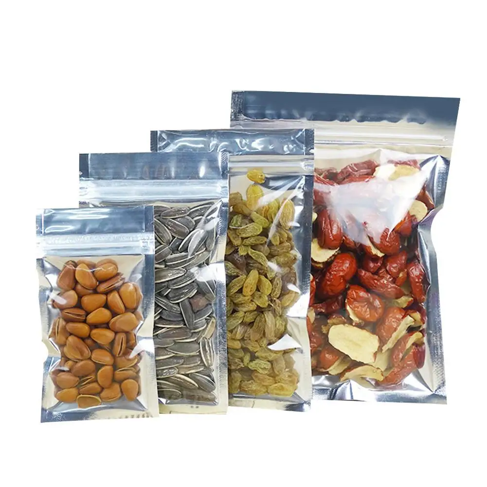 

10 PCS/20 PCS Dog Food Aluminium Foil Stand Up Upright Pouches Translucent Self-sealed Cereals Food Nut Ziplock Packing Bags