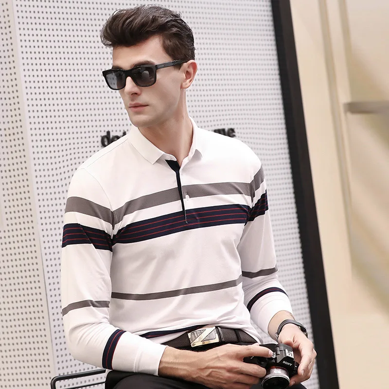 Мужская Повседневная рубашка поло с логотипом бренда Marques De Mode Облегающая