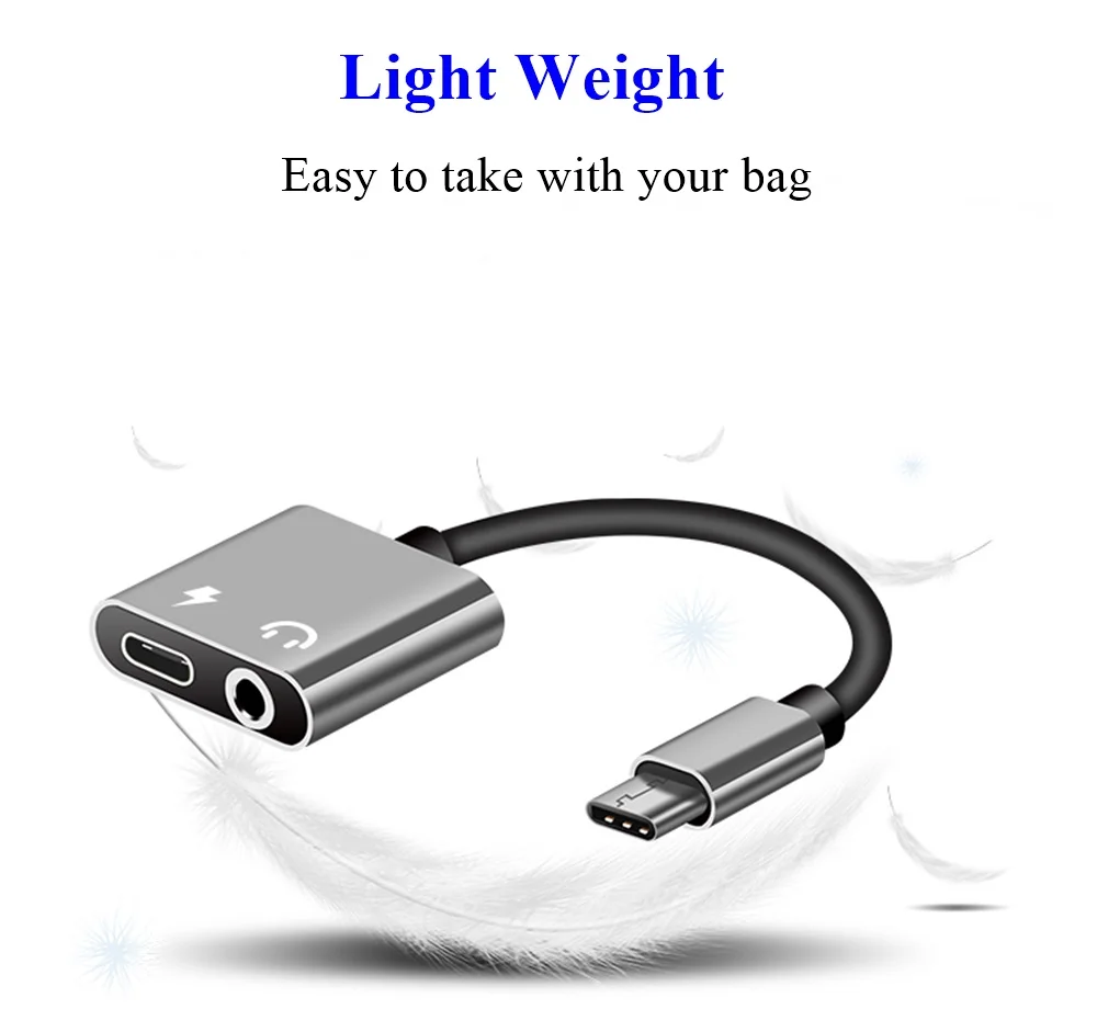 Адаптер Tongdaytech 2 в 1 адаптер типа C Aux аудио кабель зарядный USB Type 3 5 мм разъем для Xiaomi