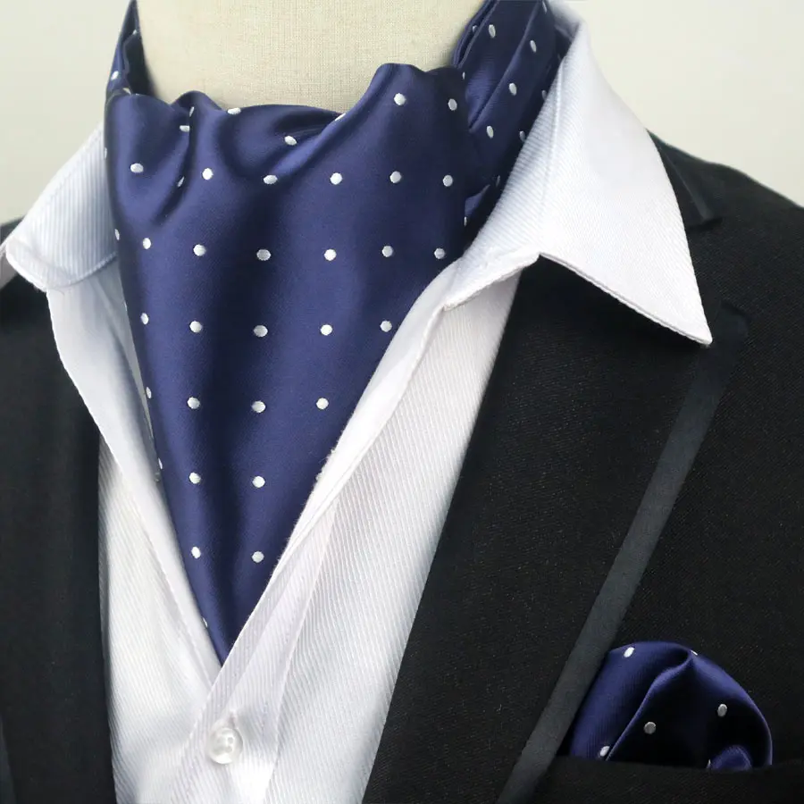 Style 22 Модный мужской галстук Галстук Набор платок Шелковый Пейсли Точка Цветочный Жаккард Ascot наборы шейных платков Карманный квадратный для бизнес Вечерние - Цвет: Style 22