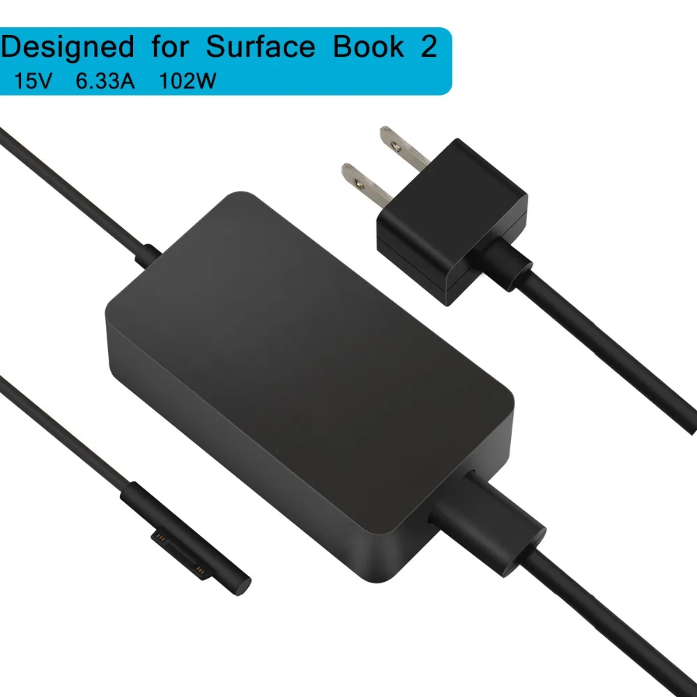 15V 6.33A 102W Питание адаптер для Microsoft Surface Book 2 ноутбук AC 110V 220V стены Зарядное