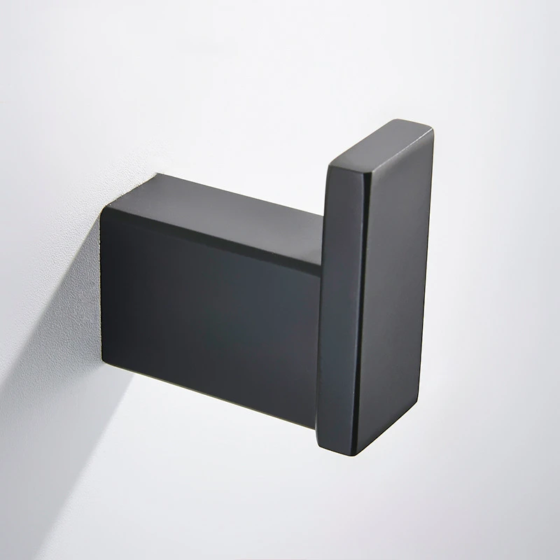 

Matt Black Stainless Steel Robe Hook Wall Mounted Towel Hook Door Hanger Hook for Toilet/Kitchen/Home Bathroom Wall Hooks Set