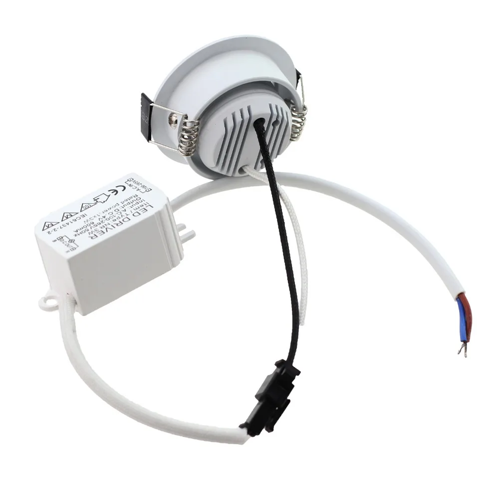 10 шт./лот AC85 265V комнатный Светодиодный точечный светильник для кухни 3 Вт Мини