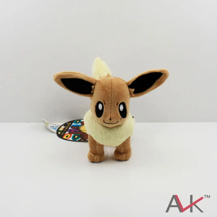 Монстры стоя Eevee Монстр Espeon Jolteon Umbreon Vaporeon Flareon Glaceon Leafeon Плюшевые игрушки куклы 14~ 19 см 5 шт./партия - Цвет: Eevee